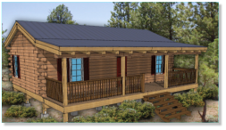 Three Bedroom Hunting Cabin Elevation